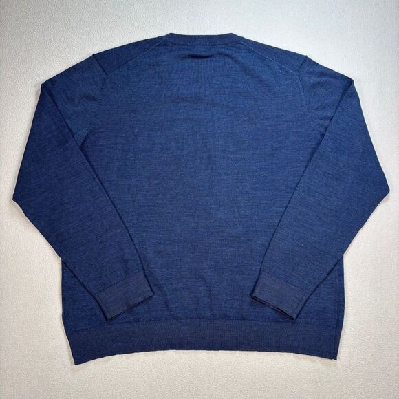Ibex Sweater Men's XL Blue Merino Wool V Neck Long Sleeve Pullover‎ 1324407 - Picture 2 of 12